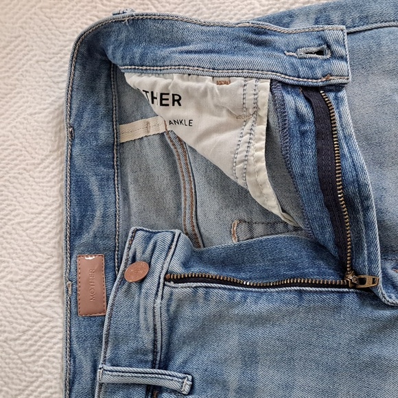 Mother Denim Womens The Hustler Ankle Fray Light Stretch Wash Straight Jeans 26 - Picture 7 of 11